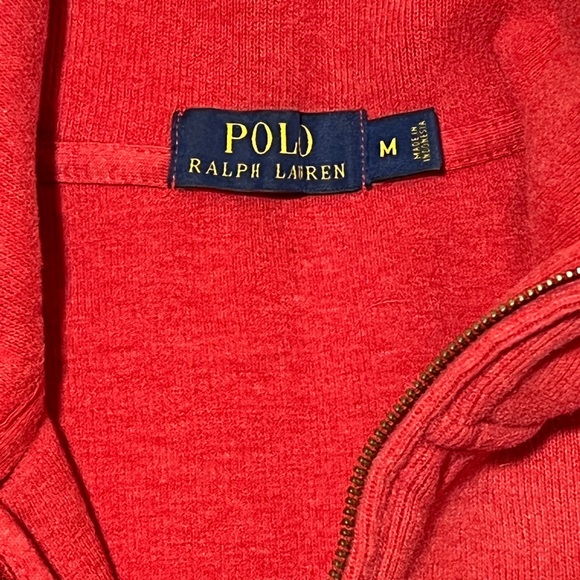 Polo Ralph Lauren 1/4 Zip Sweater - Red - Picture 3 of 3